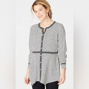 J. Jill Button Down Floral Blouse